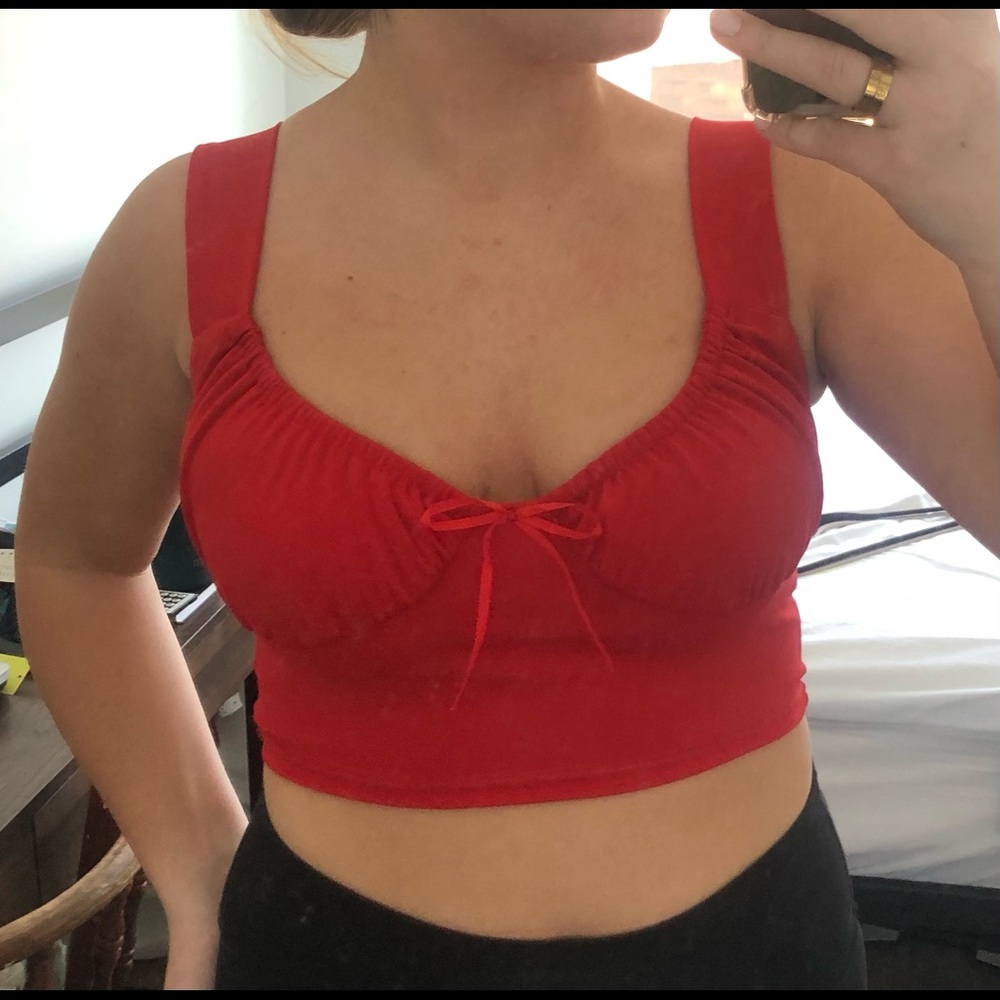 cropped tank top.